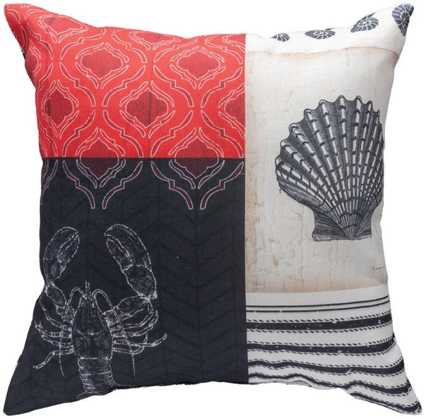 Manual Woodworkers & Weavers Nautical Wonder & Seashell Climaweave Throw Pillow 18" x 18" By Jennifer Pugh