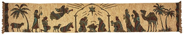 Manual Woodworkers & Weavers Away In A Manger Tapestry Table Runner 12.5" x 72" By Manual Woodworkers & Weavers