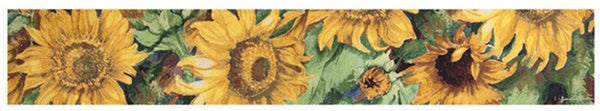 Manual Woodworkers & Weavers Sunny Faces Tapestry Table Runner 12.5" x 72" By Joanne Porter