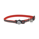 Lazer Brite Reflective Adjustable Breakaway Cat Collar - Red Bubbles