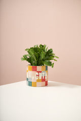 Naughty or Nice Ceramic Pot By Accent Decor