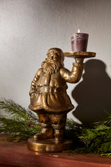 Saint Nick Antique Gold Metal Figurine By Accent Decor