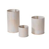 Whitewashed Norah Ribbed Distressed Vases By Accent Decor