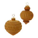Nutmeg Glass Ornaments By Accent Decor