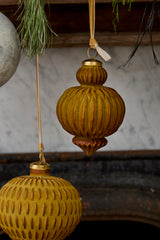 Nutmeg Glass Ornaments By Accent Decor