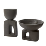 Oberon Reactive Glaze Sculptural Bowl By Accent Decor