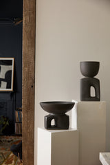 Oberon Reactive Glaze Sculptural Bowl By Accent Decor