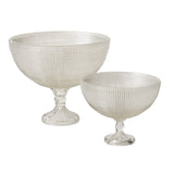 Opulent Textured Glass Compotes By Accent Decor