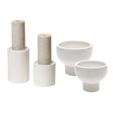 Orion Glossy White Ceramic Floral Compotes By Accent Decor - 6.5" x 5.25" - Image 3