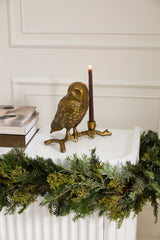 Owl's Watch Metal Candleholder By Accent Decor
