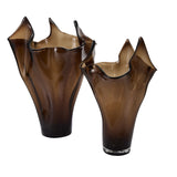 Peaked Glass Sculptural Vase By Accent Decor