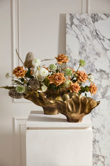 Phoenix Antique Gold Metal Boat-Shaped Vessel By Accent Decor