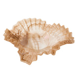 Pleated Glass Tan Bowl By Accent Decor