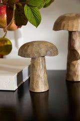 Porcini Mushroom Wood Decorative Figurines (Set of 3) By Accent Decor