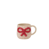 Red Bow Ceramic Decorative Mug By Accent Decor
