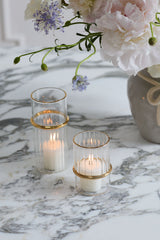 Ring Glass Votive Candleholders By Accent Decor