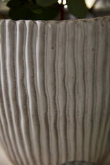 Riptide Ribbed Ceramic Floor Vessels & Planters By Accent Decor - Pot, 10.5" x 12.25" - Image 5