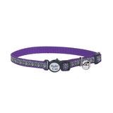 Lazer Brite Reflective Adjustable Breakaway Cat Collar - Purple Animal Print