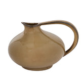 Serpentine Glossy Ceramic Decorative Pitcher By Accent Decor