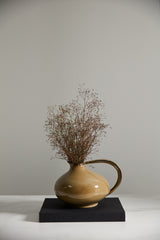 Serpentine Glossy Ceramic Decorative Pitcher By Accent Decor