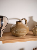 Serpentine Glossy Ceramic Decorative Pitcher By Accent Decor