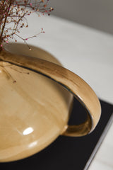 Serpentine Glossy Ceramic Decorative Pitcher By Accent Decor