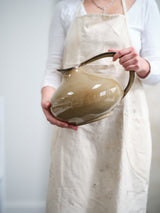 Serpentine Glossy Ceramic Decorative Pitcher By Accent Decor