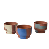 Shanti Hand-Painted Footed Ceramic Planters By Accent Decor - Off-White - Image 4