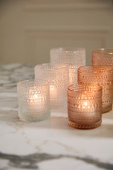 Share Textured Glass Votive Candleholder By Accent Decor