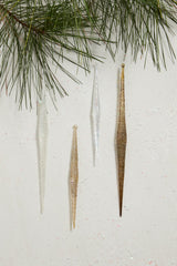 Sparkle Icicle Glass Ornaments By Accent Decor