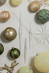 Sparkle Icicle Glass Ornaments By Accent Decor