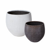 Syros Textured Fiber Composite Pots By Accent Decor