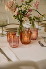 Tanger Ribbed Textured Votive Candleholders By Accent Decor