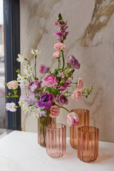 Tanger Ribbed Glass Vases By Accent Decor