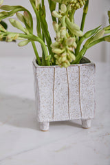Tarragona Square Reactive Glaze Sculptural Planters By Accent Decor