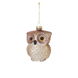 Tawny Owl Glass Ornament By Accent Decor