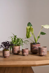 Tedros Marbled Footed Pots By Accent Decor