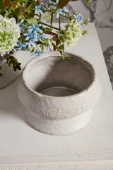 Theo Aged Stone Look Ceramic Floral Compotes By Accent Decor - 7" x 4.25" - Image 6