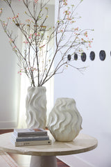 Thessaly Wavy Watertight Ceramic Statement Vases By Accent Decor - 12.75" x 16.25" - Image 4