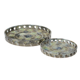 Toluca Glossy Green Ceramic Decorative Trays By Accent Decor - 12.5" x 1.75" - Image 4