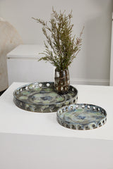 Toluca Glossy Green Ceramic Decorative Trays By Accent Decor - 12.5" x 1.75" - Image 6