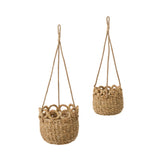 Verse Hanging Woven Natural Fibers Baskets By Accent Decor