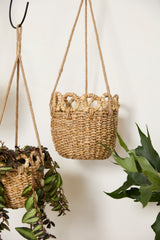 Verse Hanging Woven Natural Fibers Baskets By Accent Decor