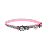 Lazer Brite Reflective Adjustable Breakaway Cat Collar - Pink Cherries