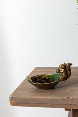 Walnut Metal Bowl By Accent Decor
