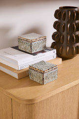Whisper Decorative Box Reactive Glaze Glossy Decorative Accent By Accent Decor