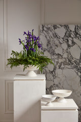 Oscar White Cast Aluminum Floral Centerpiece Bowls By Accent Decor - 11.5" x 6" - Image 6