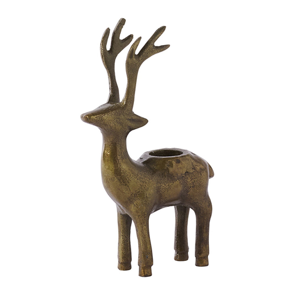 Winter Deer Candleholder By Accent Decor