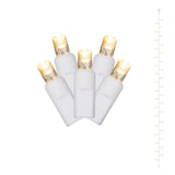 Vickerman 50-Light Twinkle Curtain Wide Angle LED Christmas Light Set, 25', White Wire, Warm White