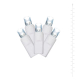 Vickerman 50-Light Curtain Wide Angle LED Christmas Light Set, 25', White Wire, Pure White